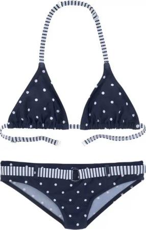 s.Oliver Triangel-Bikini Audrey Kids im Punkte-Streifen-Mix