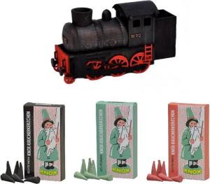 KNOX Räucherhaus Räucherkerzen Dampflokset - Nostalgiefahrt, Ideal für Reiseträumende, Wohl- und Fernwehfühler - Made in Germany