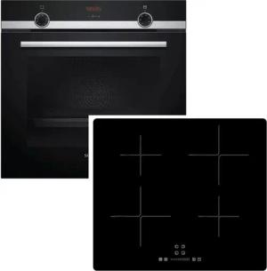 SIEMENS Backofen-Set ecoClean Teleskopauszug + PKM Induktionskochfeld Booster 60cm autark