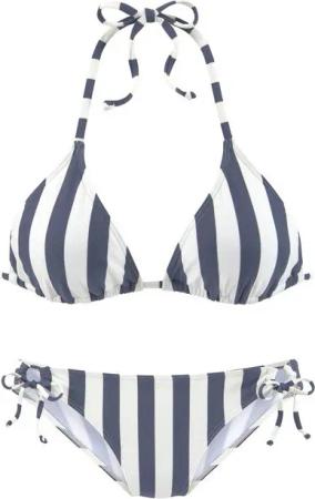 Venice Beach Triangel-Bikini mit gewebten Streifen