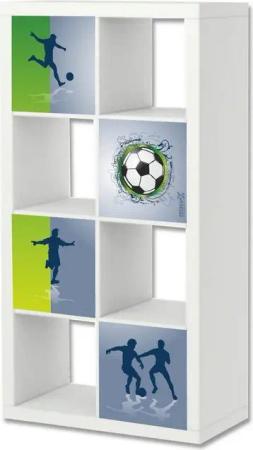 STIKKIPIX Möbelfolie ER04, (Möbel NICHT inkl) Fußball Möbelfolie Regal EXPEDIT KALLAX von IKEA