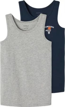Name It Unterhemd NKMTANK TOP 2P DARK SAPPHIRE BASKET