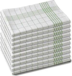 aqua-textil Geschirrtuch Geschirrtuch Abtrocknen reine Baumwolle 10erPack 50x70cm kariert grün, (1x Geschirrtuch 10er Pack)