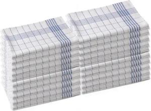 aqua-textil Geschirrtuch Geschirrtuch Abtrocknen reine Baumwolle 20erPack 50x70cm kariert blau, (1x Geschirrtuch 20er Pack)