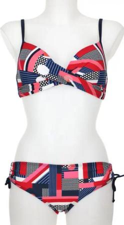 Sunmarin Triangel-Bikini Damen Bikini - blau/rot