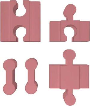 fossi3D Schienenverbinder Gleisverbinder kompatibel für Brio Ikea Holzschiene Eisenbahn Adapter