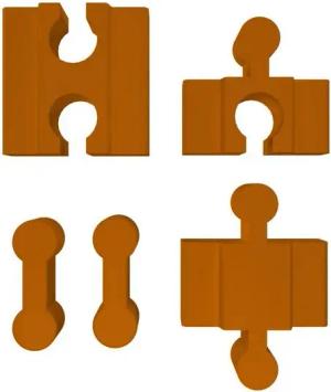 fossi3D Schienenverbinder Gleisverbinder kompatibel für Brio Ikea Holzschiene Eisenbahn Adapter