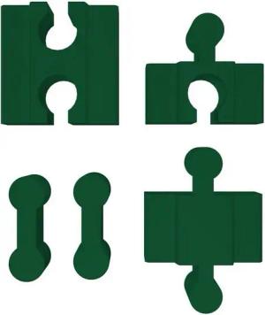 fossi3D Schienenverbinder Gleisverbinder kompatibel für Brio Ikea Holzschiene Eisenbahn Adapter