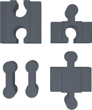 fossi3D Schienenverbinder Gleisverbinder kompatibel für Brio Ikea Holzschiene Eisenbahn Adapter