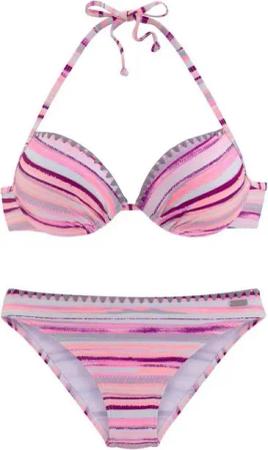 Venice Beach Push-Up-Bikini mit Häkelkanten am Cup und an der Hose