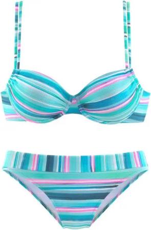 Venice Beach Bügel-Bikini in gestreifter Piqué-Qualität