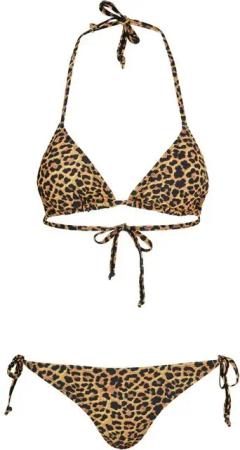 URBAN CLASSICS Triangel-Bikini Urban Classics Damen Ladies Animal Bikini