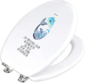 Mr. & Mrs. Panda WC-Sitz Walfisch Thunfisch - Weiß - Geschenk, Klobrille, Wortwitz lustig, Tun (1-St), Freudige Designs