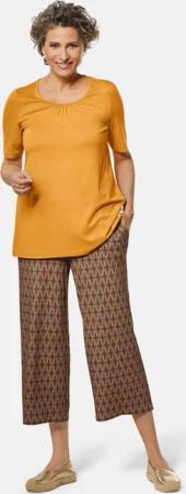 Jersey-Culotte VERA mit weitem Bein - schwarz / camel - Gr. 38 von Goldner Fashion