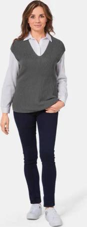 Modischer Pullunder - anthrazit / melange - Gr. 24 von Goldner Fashion
