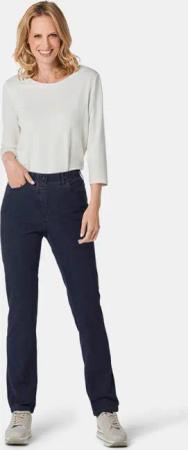 Edel geschmückte Jeansschlupfhose - marine - Gr. 255 von Goldner Fashion