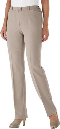 Professlan-Hose Klassik-Schnitt - beige / melange - Gr. 195 von Goldner Fashion