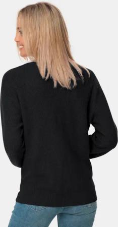Kaschmirpullover in Patentstrick mit Rundhals - schwarz - Gr. 20 von Goldner Fashion