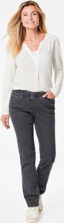 Klassische Schlupfjeans CARLA - anthrazit - Gr. 40 von Goldner Fashion