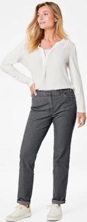 Jeans LOUISA mit Stickerei - schwarz - Gr. 27 von Goldner Fashion