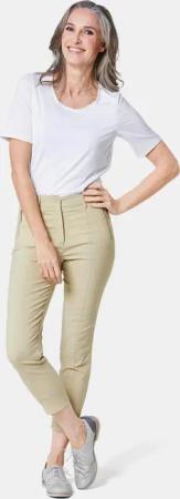 Elastische Hose mit extra Nähten - beige - Gr. 265 von Goldner Fashion