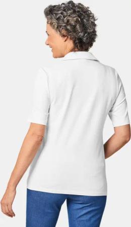 Stretchbequemes Poloshirt - weiß - Gr. 50 von Goldner Fashion