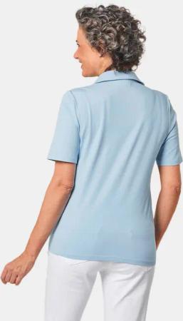Stretchbequemes Poloshirt - hellblau - Gr. 50 von Goldner Fashion