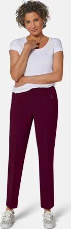 Pflegeleichte Reiseschlupfhose CARLA - bordeaux - Gr. 38 von Goldner Fashion