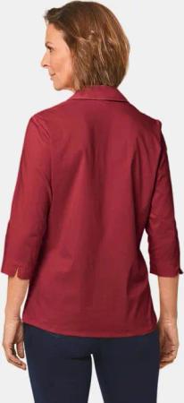 Stretchbequeme Bluse mit Baumwolle - dunkelrot - Gr. 19 von Goldner Fashion