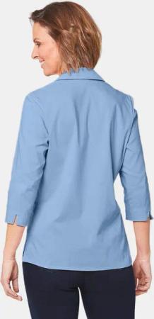Stretchbequeme Bluse mit Baumwolle - hellblau - Gr. 44 von Goldner Fashion