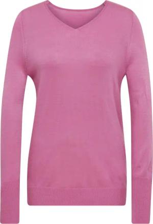 Unkomplizierter Pullover mit V-Ausschnitt - pink - Gr. 44 von Goldner Fashion