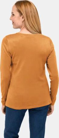 Unkomplizierter Pullover mit V-Ausschnitt - honig - Gr. 21 von Goldner Fashion