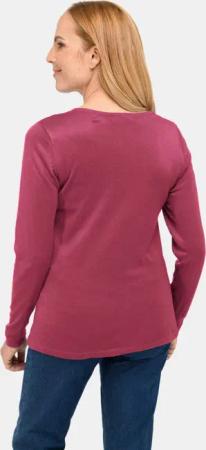 Unkomplizierter Pullover mit V-Ausschnitt - bordeaux - Gr. 42 von Goldner Fashion