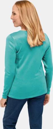 Unkomplizierter Pullover mit V-Ausschnitt - smaragd - Gr. 20 von Goldner Fashion