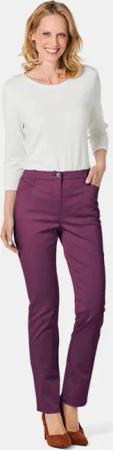 Satin-Baumwollhose LOUISA COMFORT+ - aubergine - Gr. 44 von Goldner Fashion