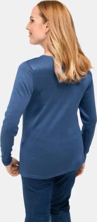Unkomplizierter Pullover mit V-Ausschnitt - blau - Gr. 24 von Goldner Fashion