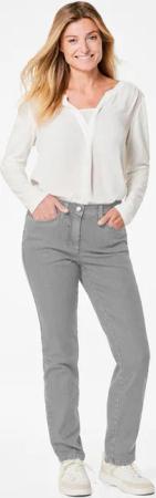 Röhrenjeans LOUISA COMFORT+ - grau - Gr. 40 von Goldner Fashion