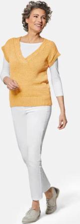 Trageangenehmer Pullunder mit modischem Ausschnitt - honig - Gr. 52 von Goldner Fashion