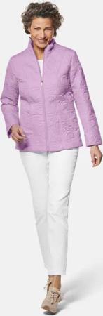 Jacke mit floraler Steppung - flieder - Gr. 21 von Goldner Fashion