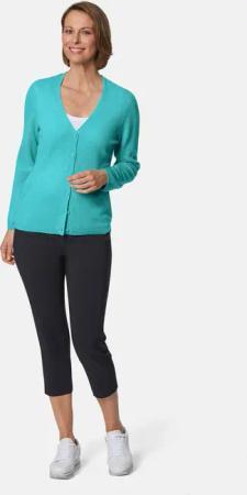 Weiche Kaschmirstrickjacke mit V-Ausschnitt - mint - Gr. 46 von Goldner Fashion