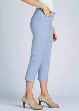 7/8-Baumwollhose Klassik-Schnitt - hellblau - Gr. 235 von Goldner Fashion