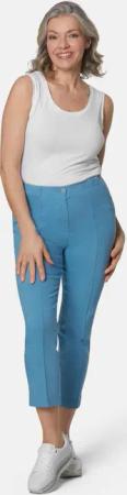 Moderne Hose mit streckenden Biesen - blau - Gr. 27 von Goldner Fashion
