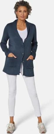 Kuschelweiche Strickjacke in kaschierender Länge - blau - Gr. 21 von Goldner Fashion