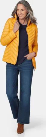 Steppjacke in figurschmeichelnder Optik - honig - Gr. 46 von Goldner Fashion