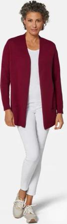 Kuschelweiche Kaschmir-Strickjacke - dunkelrot - Gr. 21 von Goldner Fashion