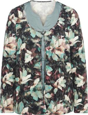 Pflegeleichtes Shirt in Setoptik - salbei / gemustert - Gr. 38 von Goldner Fashion