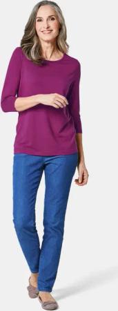 Kombifreundliches Shirt mit ¾ Arm - beere - Gr. 23 von Goldner Fashion