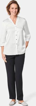 Bluse mit festlichem Stehkragen - weiß - Gr. 38 von Goldner Fashion