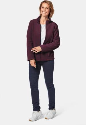 Kuschelweiche Fleece-Jacke - aubergine - Gr. 24 von Goldner Fashion