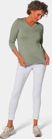 Pullover in hochwertiger Qualität - graugrün - Gr. 40 von Goldner Fashion